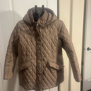 London Fog Quilted Tan Kids Puffer Jacket